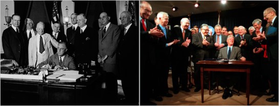 goodman-2009-nyt-pic-of-fdr-and-clinton-signing-gs-and-glb